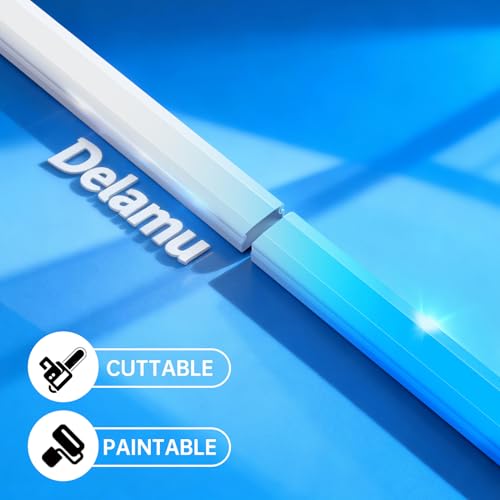 Image of [2020 Upgrade] Cable Concealer, PVC Cord Cover, 94.5in Paintable Cord Hider to Hide Wires for TV & Computers in Home Office 6X L15.75in W1.18in H0.67in, White CC02