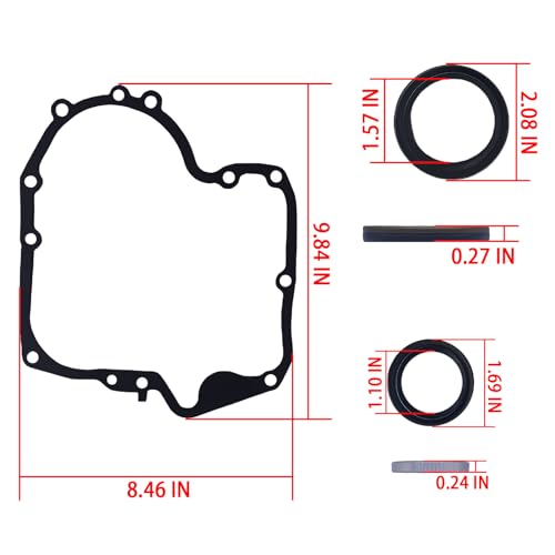 697110 795387 Crankcase Gasket & Oil Seal Combo Set for Briggs Stratton 793880 272475s 594195
