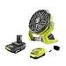 Ryobi 18-Volt ONE+ Hybrid Portable Fan(P3320) with P163 Lithium-Ion Battery(2.00Ah) and Charger