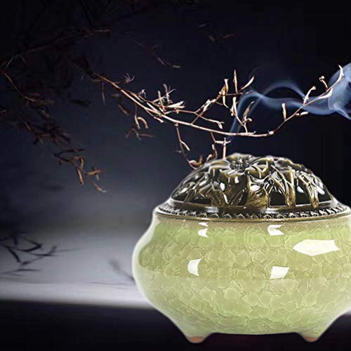 Suporte de incenso de cerâmica Vosarea para queimador de cone, suporte de incenso com tigela apanhad