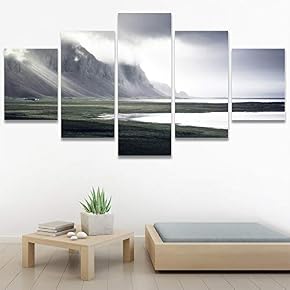 SIGNWIN 5 Panel Canvas Wall Art Modern Art...