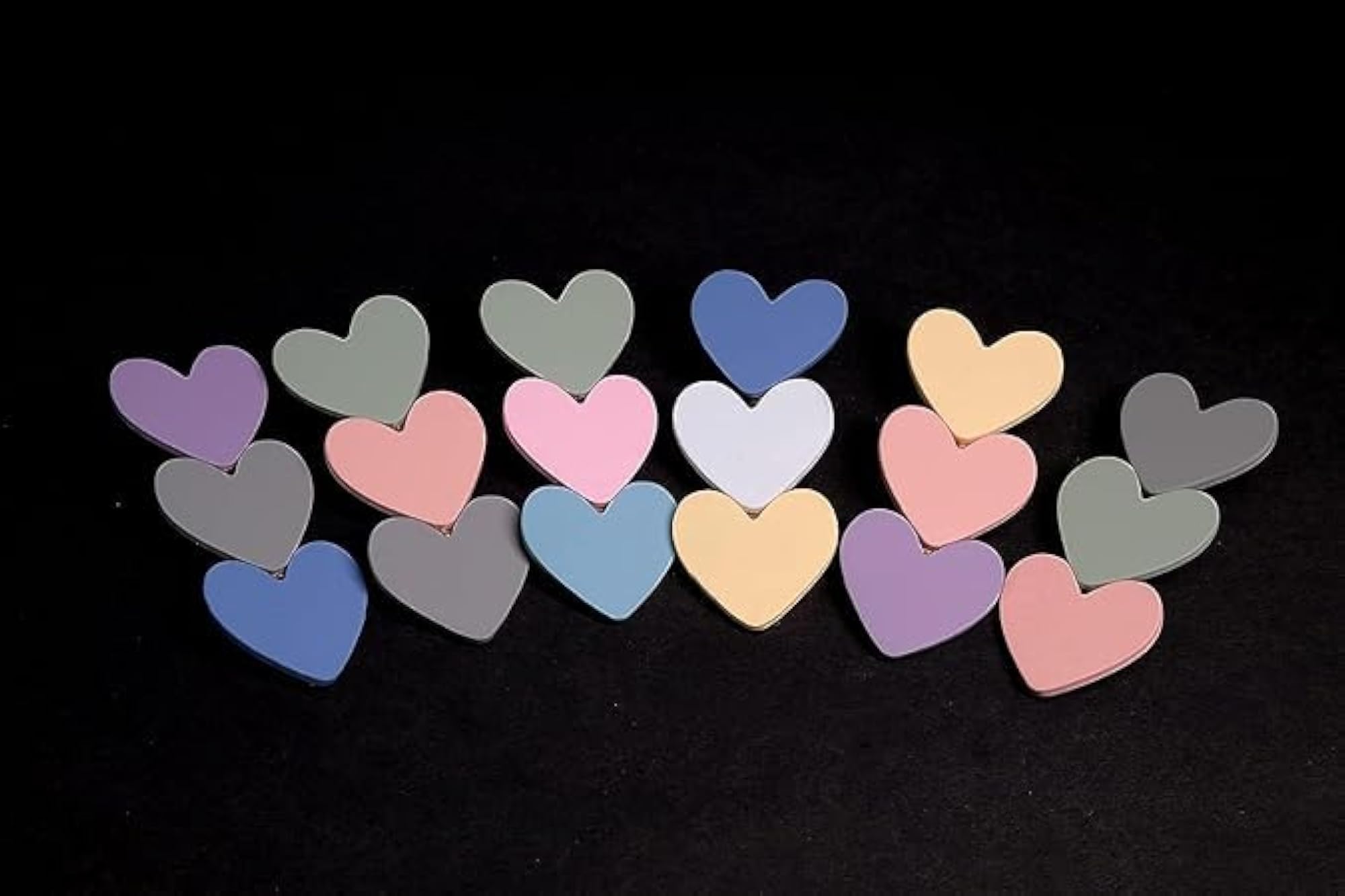 Heart Shape Matte Finish Hair Clip Pack of 4