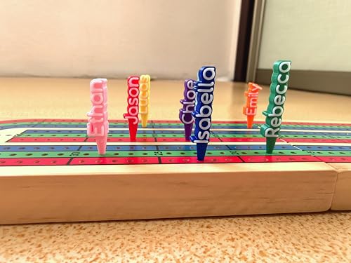 Customizable Cribbage Board Pegs - Personalized Name and Color Options - 3D Print Pegs for Cribbage Games - Unique Gift for Board Game Lovers (3D Print, 2, Sets)