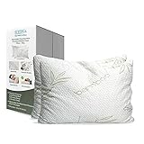 Bamboo Pillow - Shredded Memory Foam Pillow - Premium Pillows for Sleeping with Washable Pillow Case- Adjustable (2-Pack) (King)