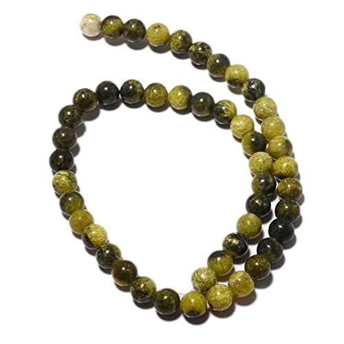 Perles jaspe vert rondes lisses 8mm LKBEADS pour bijoux DIY