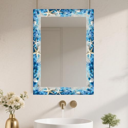 Image of Nuxovilar Ocean Shell Starfish Peel Stick Wall Border PVC 3.94x16.4'