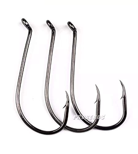 Kit Anzol Octopus Aço Carbono 1/0 2/0 3/0 4/0 com 40 Unidades