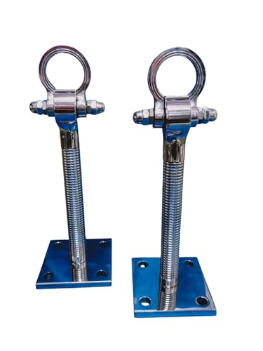 Image of Pure Stainless Steel HI-Grade Quality Life TIME WARRENTY, Ceiling KADA Swing, Patio 16MM Rod with Weight Capacity of 2000KG, (Pack of 2PCS) Strong and Sturdy (12 INCH)