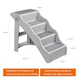 Amazon Basics faltbare Trittstufen für Hunde und Katzen, Grau, 60.7 x 40.9 x 50.2 cm