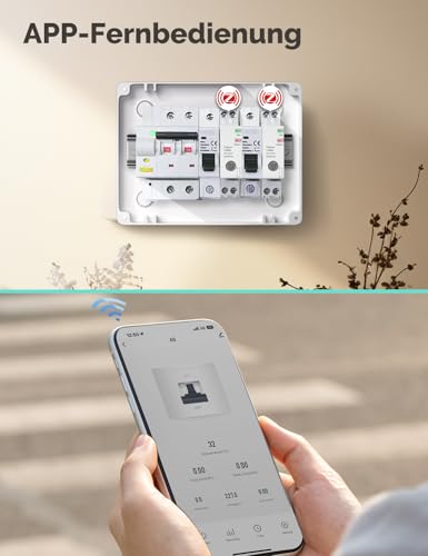 MOES Smart Zigbee Zeitschaltuhr Hutschiene 1P+N 16A 25A 40A 63A mit Metering, Wlan Schalter (Zigbee-Gateway erforderlich), kompatibel mit Alexa & Google Home, Überstrom-/Überspannungsschutz