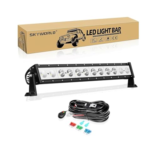 Barra LED 24'' con haz combinado y kit de cableado para iluminación de coche