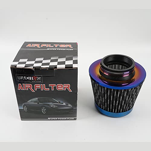 Muge Racing OFI074-BURN+CF Cold Air Intake Filter, High Performance, Washable Filter, Clamp-On Replacement Air Filter thumb #6