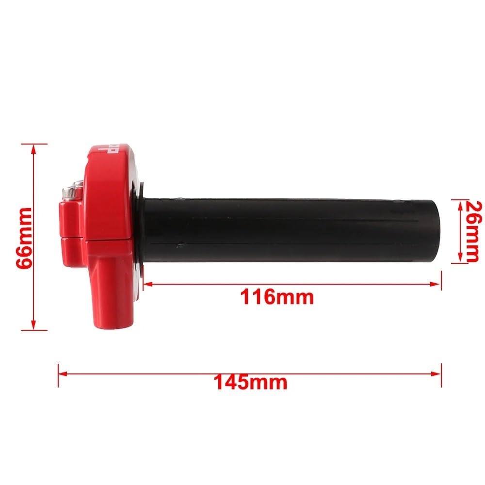 Puños Manillar Manillar de 7/8" (22 mm) para Motocicleta, Moto Cross, Pit Bike, Acelerador Doble línea, Compatible con ATV y Motocross, empuñadura Goma