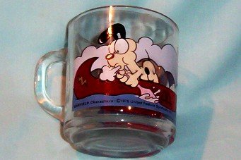 Taza de café Garfield McDonald's de acero inoxidable rojo miniatura 2