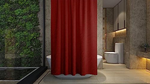 PEVA Shower Curtain - Water Repellent, Mildew Resistant, 180x180cm, 71x71inch, Rail Hooks, Ultra-Thin, Feather Light, Wet Rooms, Shower, Bath, Plain Solid Vibrant Colours, Style, Dcor and Designer