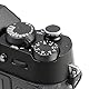 FOTGA 2er-Pack Kameraauslöser PU Leder Auslöser für Fuji X-M5 X-T50 X100VI X-T5 X-T4 X-T3 X-T30 II X-E4 X-E3, für Nikon ZF DF, für Leica M10 M9 M8 M7（Silber mit Schwarz