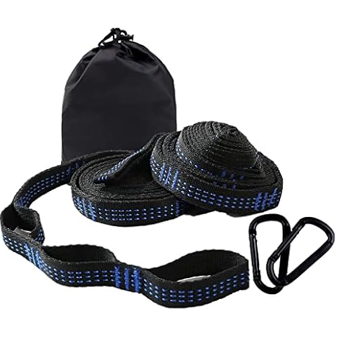 COADILNIO Hammock Straps (2 Pack), 2 m x 2.5 cm,yoga Swing Hanging Belt Camping Hammock Accessories Suspension System, with 2 Hook Carabiners, Carrying Bag Cover