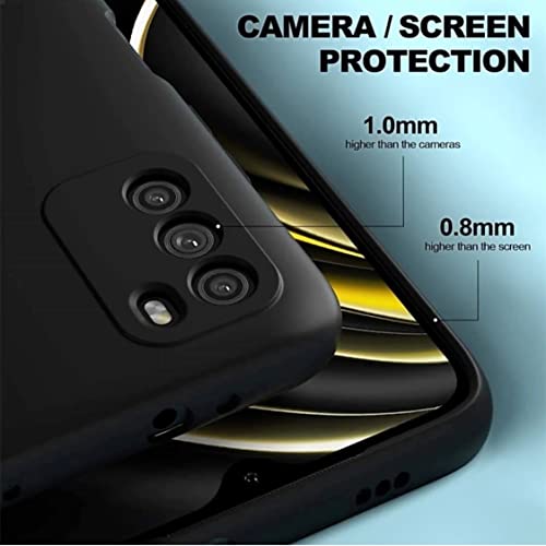 Image of Mobile Back Cover Case for Xiaomi Poco M3 (Silicone Case|CameraProtection|Black SC1510)