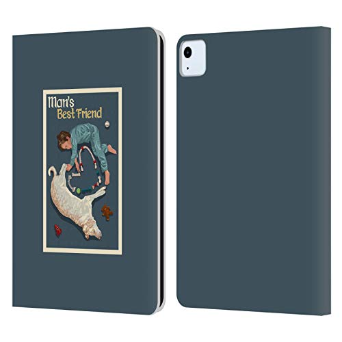 Coque cuir iPad Air 2020 design Caverne d'homme pour salon et bureau