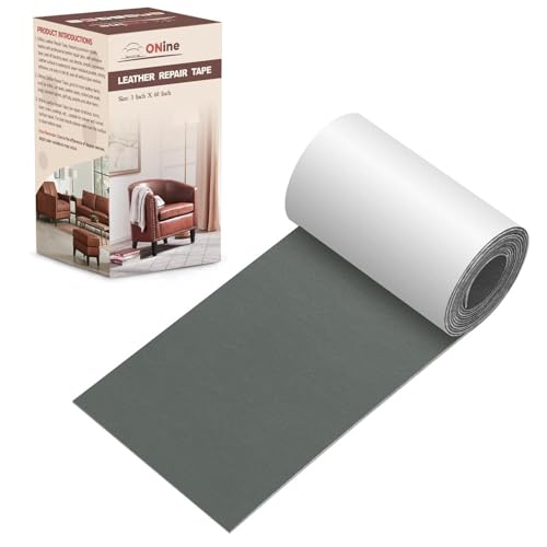 Image of Leather Repair Tape 3X60 inch Patch Leather Adhesive for Sofas, Car Seats, Handbags, Jackets,First Aid Patch (Gray)