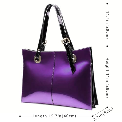 Leather Handbag with Zipper-Large Capacity Clutch Bag-Simple Tote Bag for Commuting to Work Shopping Traveling4