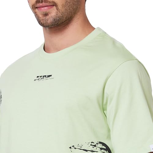 Image of Spykar Men's Comfort Fit N /A Half Sleeve Solid Casual T-Shirt