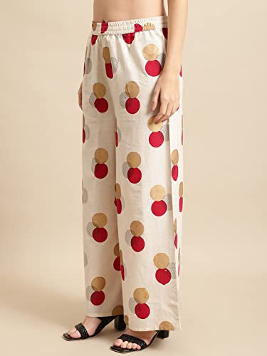 Image of Pistaa's Women's Regular Fit High Rise Palazzo