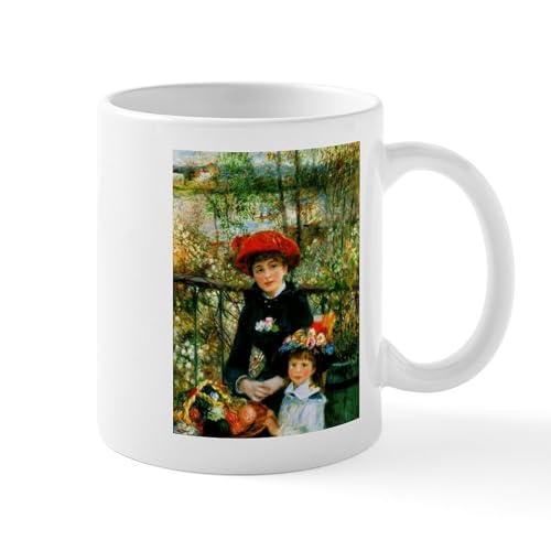 Taza de cerámica Renoir Two Sisters 11 oz miniatura 1