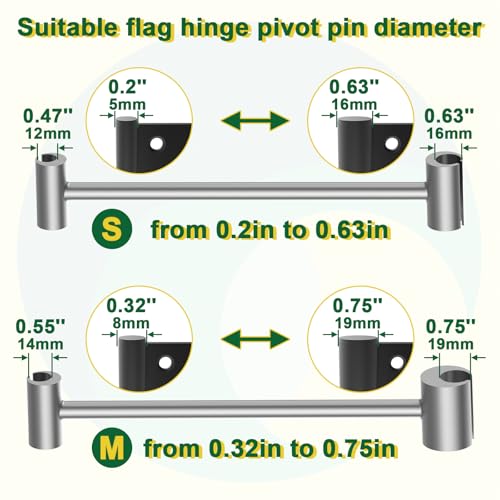 Door Hinge Adjustment Tool, Hinges Gap Adjusting Wrench, Knuckle Bender for Flag Hinges, Heavy Duty Door Hinge Repair Tool for Residential, Fire, Security, Clean-room Doors S (12-16mm) + M (14-19mm) by VVOKGO - Image 4