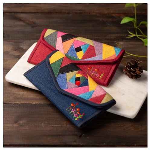 Korean traditional patchwork wallet/Korean style wallet (Black)3