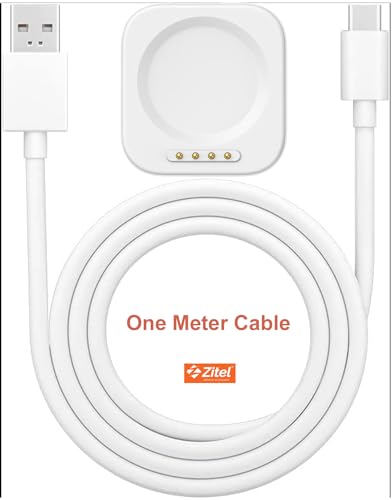 Image of Zitel Charger Compatible with OnePlus Watch 3 /2 / 2R - Magnetic Charger Dock USB Cable (White)