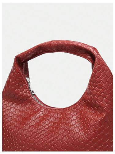 Floerns Women's Vintage Leather Tote Shoulder Handbag Top Handle Hobo Bag4