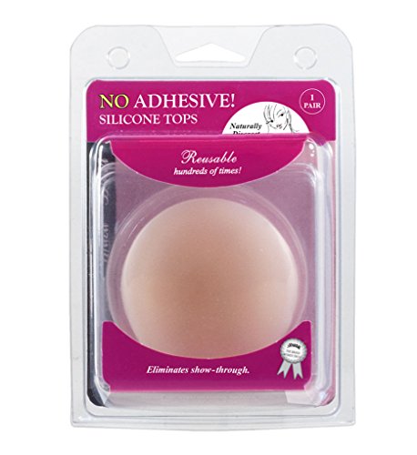 Braza Women's No Adhesive Silicone Nipple Covers, Beige, 3" Diameter #TOP1