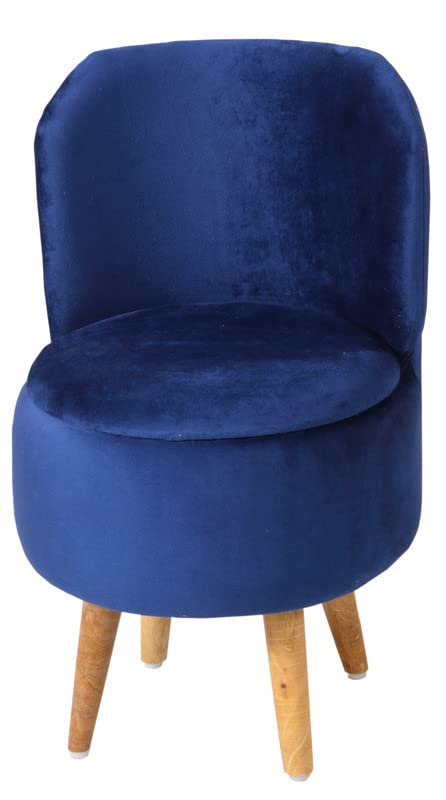 Basket Villa Ottoman Pouffes Sitting Mudda Puffy Wooden Leg Stool For Living Room Dressing Table Pouf Round Footstool For Home Decor, Holland Velvet,Chair, 16X16X28.5 Inch, Blue (B0CY4F3NNQ) Amazon Price History, Amazon Price Tracker