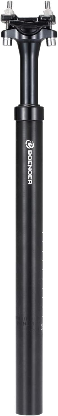 Boenoea Bike Suspension Seatpost 27.2 28.6 30.9 31.6 Bicycle Seat Post 400mm Aluminum Alloy Shock Absorber Damper Post for Road and Mountain Bike