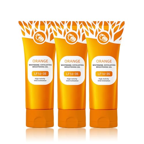 Gel exfoliante de naranja natural, 2025, nuevo exfoliante facial con extracto de naranja, limpieza profunda de poros y tez radiante, nutritivo, exfoliante suave para la cara y el cuerpo (3 unidades
