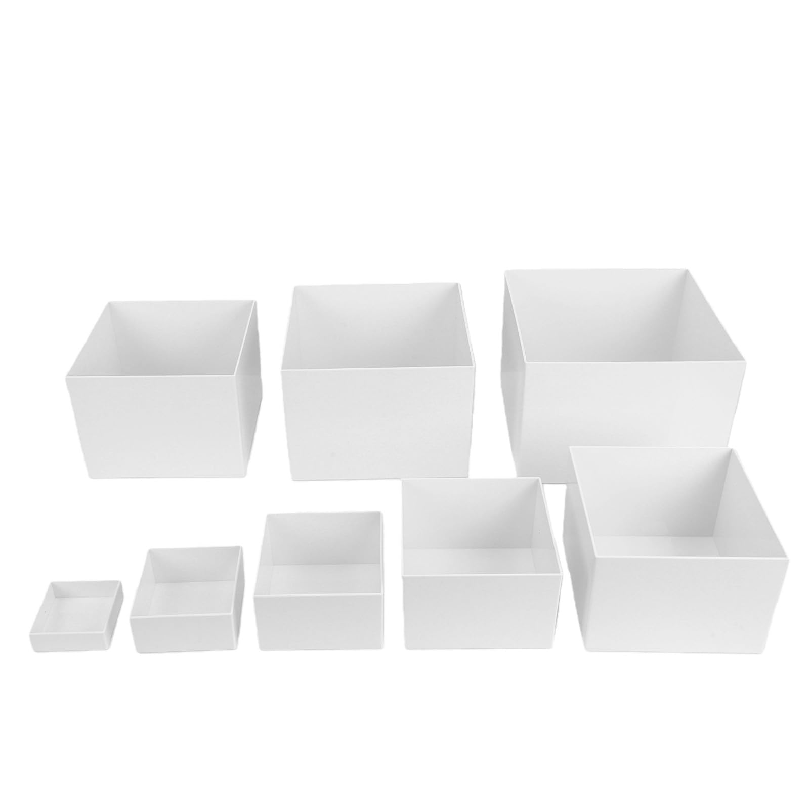 Jectse Set di Alzate per Buffet in Acrilico, 8 Pezzi 7,6-25,4 Cm Robusti