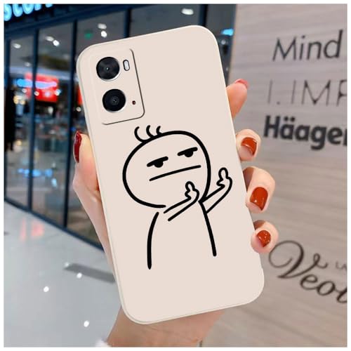 Bonita Funda Compatible con OPPO A76 4G/OPPO A96 4G - Cómoda Case TPU Suave Monstruo Cereza Dibujos Animales Cover
