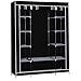 HERZBERG HG8009BLK - Grande Armoire de rangement - Multifonctionnelle - Cadre en tubes d'acier de haute qualité - Couverture en tissu non tissé - Noir