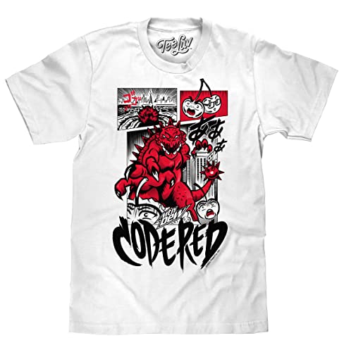 Amazon.com: Tee Luv Men's MTN Dew Code Red Shirt - Japanese
