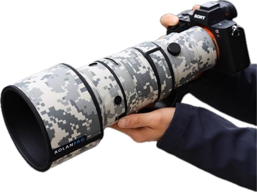 ROLANPRO Camouflage Lens Cover for Sigma 500mm F5.6 DG DN OS Sports E Mount Lens Protection Sleeve Case Raincover-#UCP Grey camo Waterproof