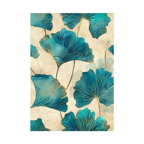 Impression sur toile intissée Ginkgo grand poster déco cuisine et salle de bain 70x100