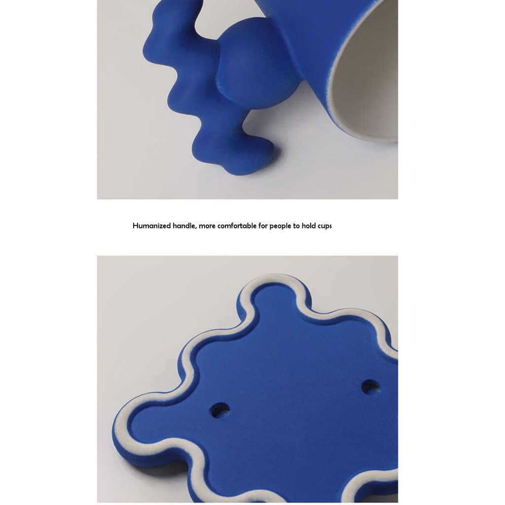 Kubki do kawy kreatywny kubek z osobowością kubek ceramiczny abstrakcyjny para kubek na wodę domowy kubek do kawy mężczyźni i kobiety filiżanka do herbaty do kawy mleka kubek do kawy (kolor: D)