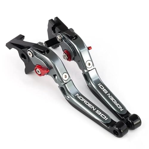 PooBa Motorrad Bremshebel Hebel Motorrad Klappkupplungshebel Bremshebel Set Für Husqvarna Norden 901 NORDEN901 2021 2022 2023 Zubehör Bremskupplungshebel Lenker (Color : Titanium A)