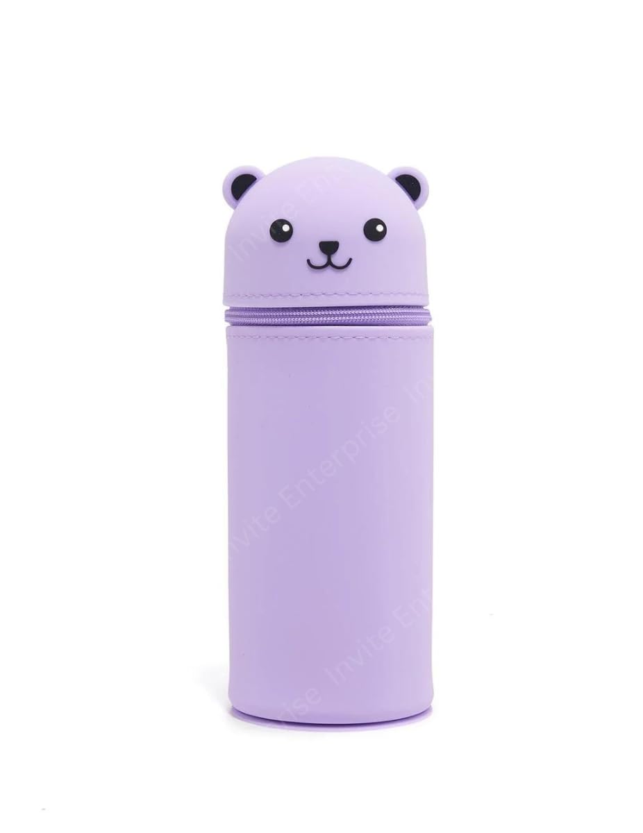 2-in-1 Soft Silicone Pencil Case-Teddy Bear will keep you stylish,retractable feature, and soft touch, this indispensable school bag may be used as both a pencil case and a pen holder (Purple) (B0CVF7T5FG) Amazon Price History, Amazon Price Tracker