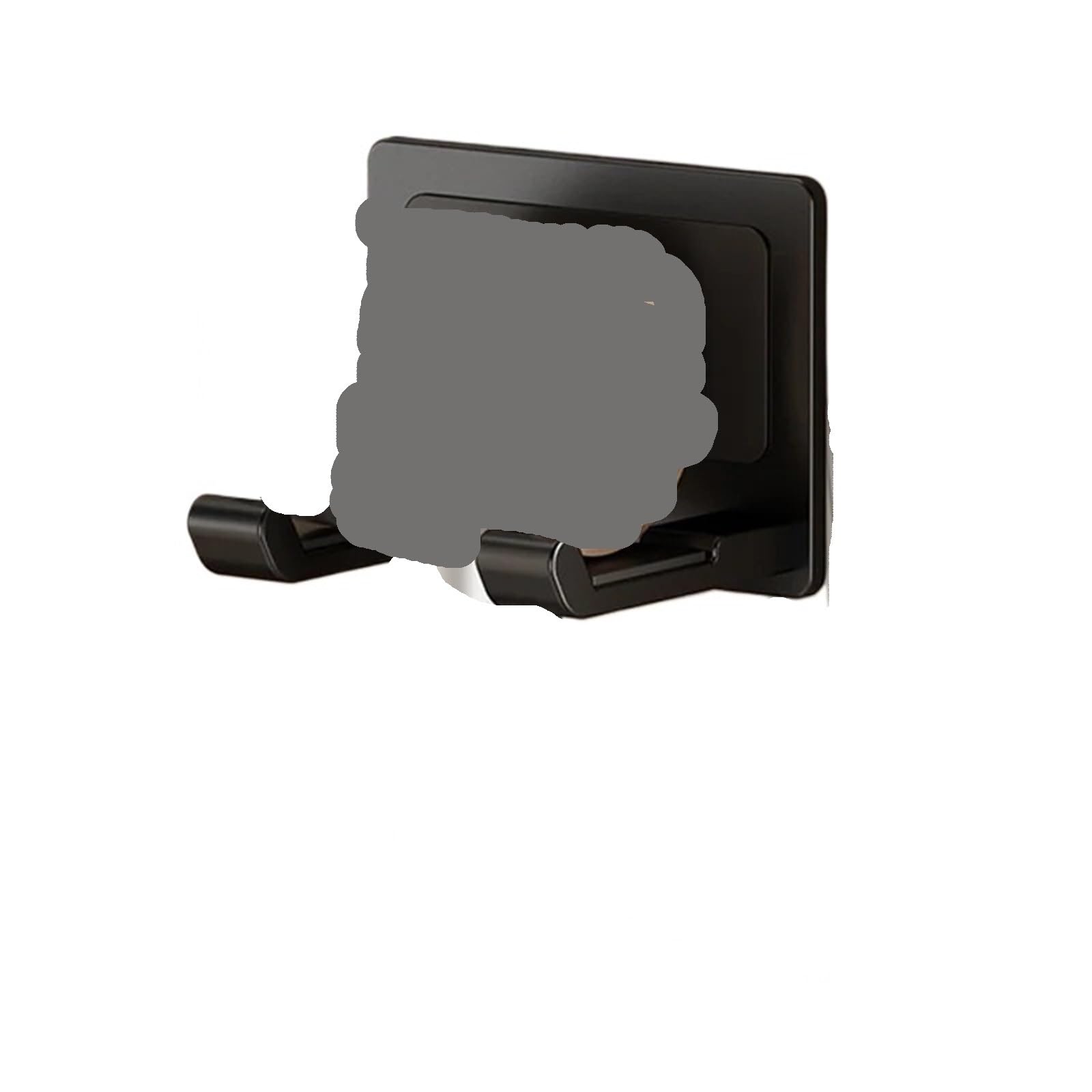 Porta asciugacapelli in Alluminio da 2 Pezzi, Montaggio a Parete, Autoadesivo, Senza Trapano, Porta, Organizer for Il Bagno per Bagno, Barbiere(Black)