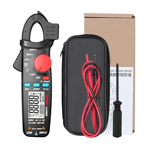 Pinza amperimétrica True RMS NCV con detección, rango automático y prueba para drive industrial miniatura 1