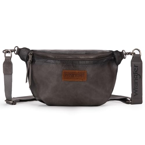 Wrangler Large Fanny Packs for Women Waist Bag Travel Belt Bags Crossbody Sling Purse