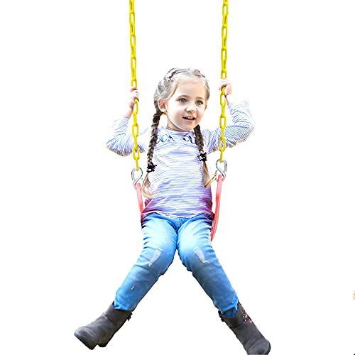 LISUEYNE Swing Seats,Heavy Duty with 66" Anti-Rust Chain,Swings for Swing Set,Playground Swing Set,Tree Hanging Straps and Locking Buckles Outdoor Playground Tree Swing Set