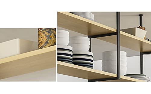 Bcgt Ceiling Mount Shelf Floating Shelves Brackets Plant Stand,Ceiling Mounted Hanging Household Storage Organizer Shelf,Bar Restaurant Suspended Rack (Color : Black, Size : 120 X 30 X 80Cm) #TOP5